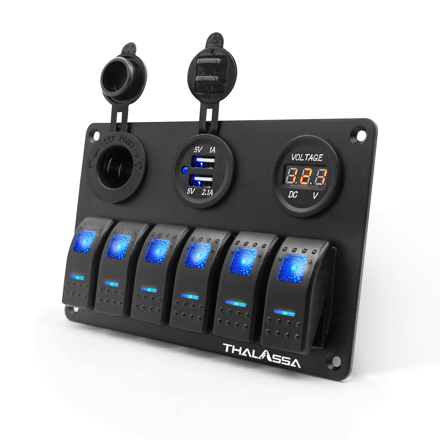 Thlevel 6 in 1 Car Charger Switch Panel, 12V Dual Turkey